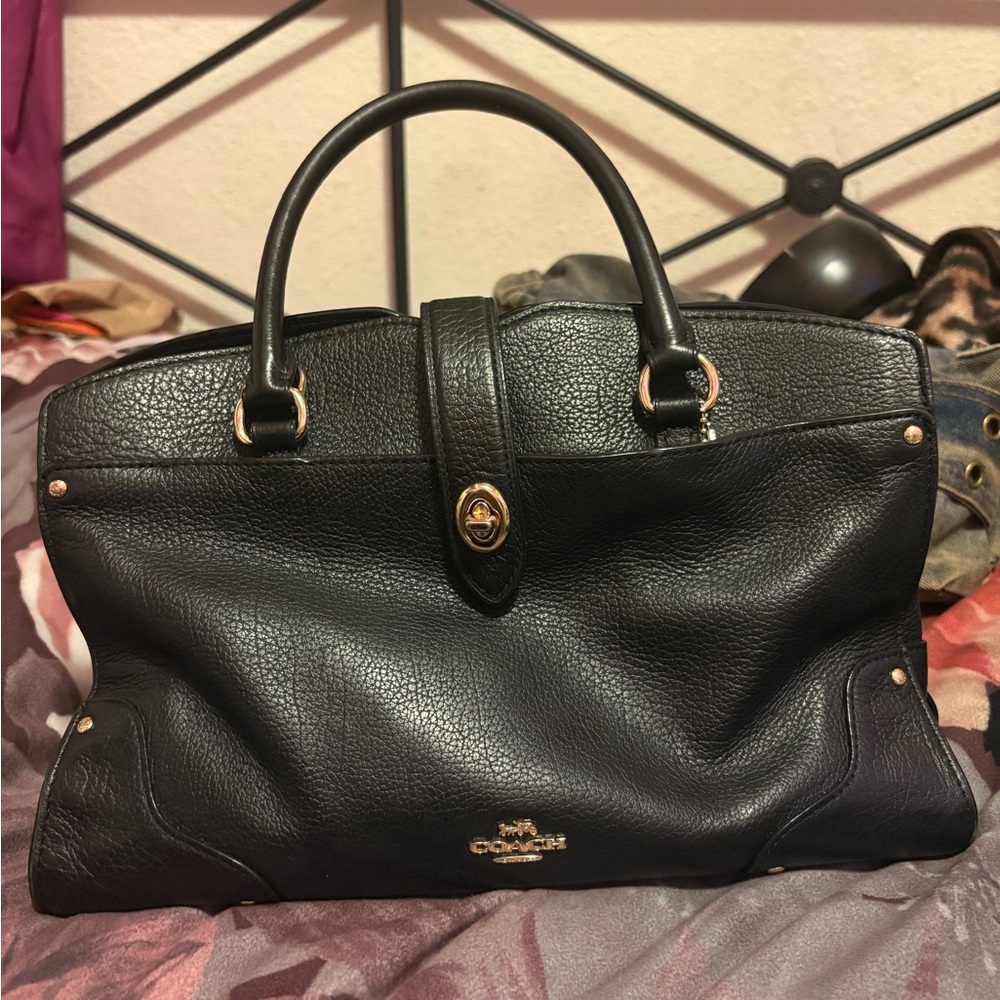 Coach Black Leather Satchel